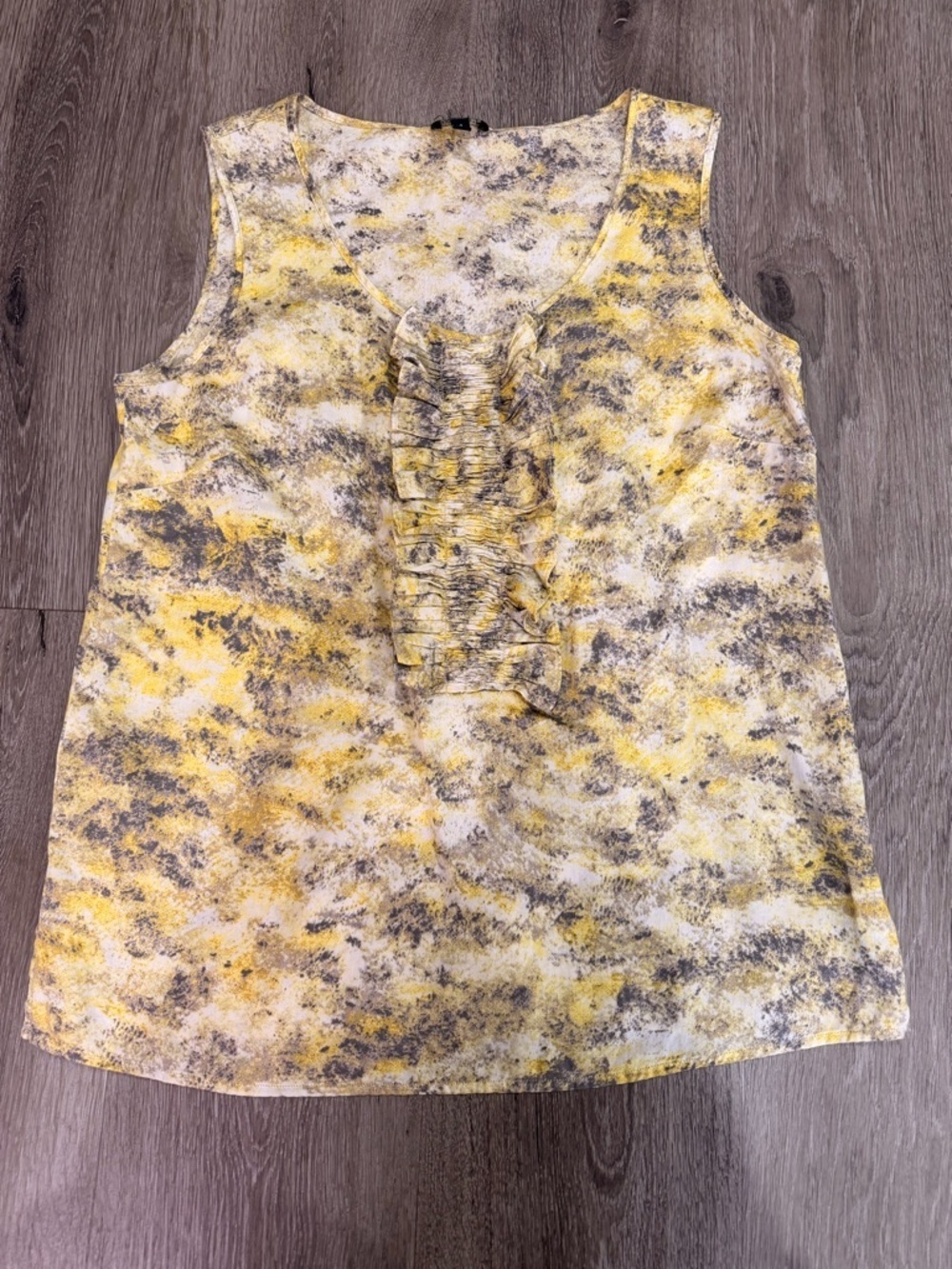Talbots Women’s Top Yellow And Gray